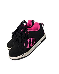 HEELYS BLACK SNEAKERS ITEM HAS WHEELS FOR SKATE SHOES. COMES WITH REPLACE WHEN WHEELS ARE REMOVED *EUC SIZE CHILD 1