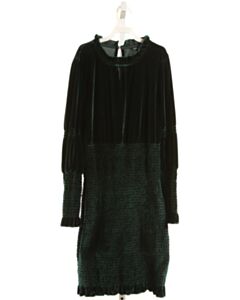 FRENCH CONNECTION  GREEN VELVET  SMOCKED PARTY DRESS