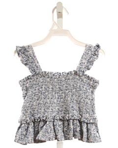 MAYORAL  BLUE  FLORAL  SLEEVELESS SHIRT