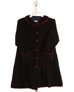 BELLA BLISS  BLUE CORDUROY   DRESSY OUTERWEAR WITH RIC RAC