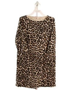 CREWCUTS BROWN PRINTED DESIGN KNIT DRESS