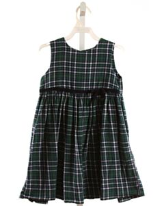 BELLA BLISS  GREEN FLANNEL PLAID  DRESS