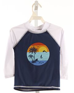 FLAP HAPPY  NAVY  PRINTED DESIGN RASH GUARD