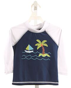 FLAP HAPPY  NAVY  PRINTED DESIGN RASH GUARD