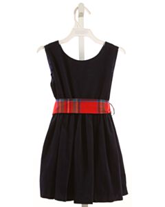 BROWN BOWEN  BLUE CORDUROY  PARTY DRESS