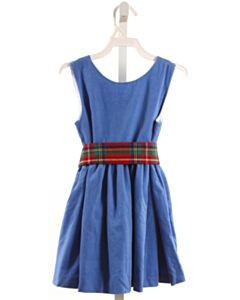 BROWN BOWEN  BLUE CORDUROY  PARTY DRESS