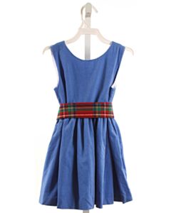 BROWN BOWEN  BLUE CORDUROY  PARTY DRESS