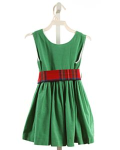 BROWN BOWEN  GREEN CORDUROY  PARTY DRESS