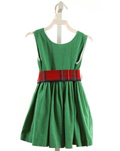 BROWN BOWEN  GREEN CORDUROY  PARTY DRESS