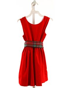 BROWN BOWEN  RED CORDUROY  PARTY DRESS
