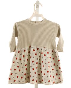 BEAN'S BARCELONA  GRAY  PRINT  KNIT DRESS