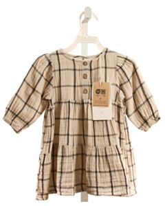 PLAY UP IVORY CHECK DRESS