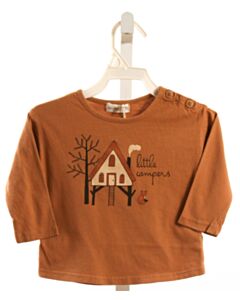 BEAN'S BARCELONA  BROWN  PRINTED DESIGN T-SHIRT