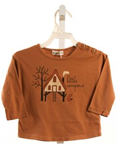 BEAN'S BARCELONA  BROWN  PRINTED DESIGN T-SHIRT