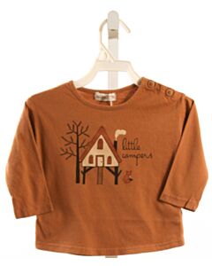 BEAN'S BARCELONA  BROWN  PRINTED DESIGN T-SHIRT