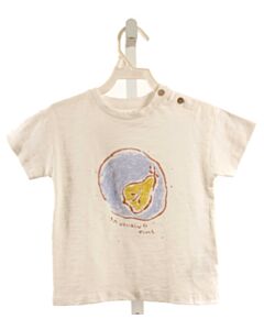 PLAY UP  WHITE   PRINTED DESIGN KNIT SS SHIRT