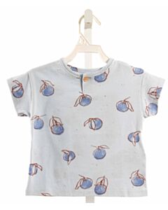 PLAY UP  BLUE   PRINTED DESIGN KNIT SS SHIRT