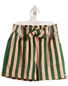 STAINS & STORIES  GREEN KNIT STRIPED  SHORTS