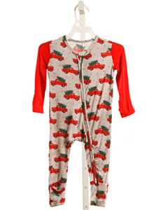ROCKIN ROYALTY  RED KNIT  PRINTED DESIGN LAYETTE