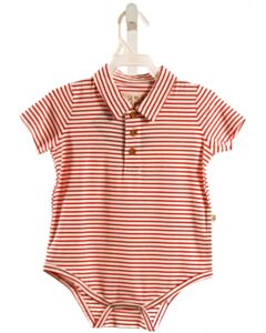 ME + HENRY  RED  STRIPED  KNIT SS SHIRT