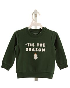 PETIT LEM GREEN APPLIQUED PULLOVER