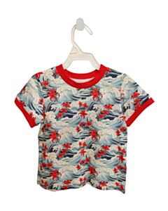 ME + HENRY  RED   PRINTED DESIGN KNIT SS SHIRT