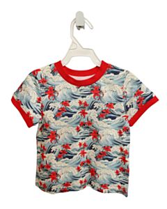 ME + HENRY  RED   PRINTED DESIGN KNIT SS SHIRT