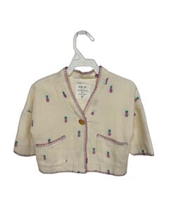 PLAY UP CREAM CARDIGAN WITH PICOT STITCHING