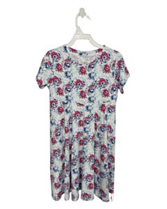 SWEET BAMBOO BLUE PRINTED DESIGN KNIT DRESS