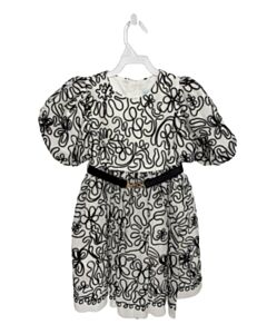 ABEL &LULA BLACK TULLE EMBROIDERED PARTY DRESS