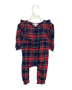 MAGNETIC ME RED PLAID ROMPER WITH RUFFLE