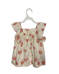 PLAY UP PINK FLORAL DRESS WITH PICOT STITCHING