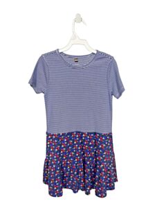 TEA BLUE STRIPED KNIT DRESS