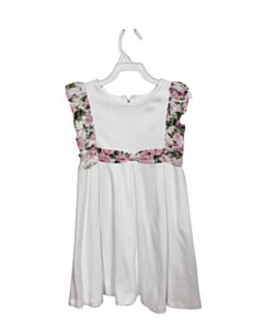 PATACHOU  WHITE  FLORAL  PARTY DRESS WITH RUFFLE
