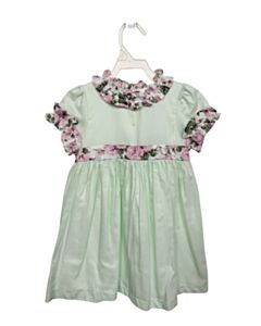 PATACHOU MINT FLORAL PARTY DRESS WITH RUFFLE