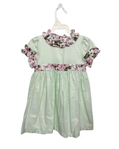 PATACHOU MINT FLORAL PARTY DRESS WITH RUFFLE