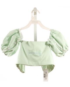 MINNOW  MINT  GINGHAM EMBROIDERED COVER UP