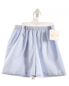 MINT MAGNOLIA  BLUE SEERSUCKER STRIPED  SHORTS