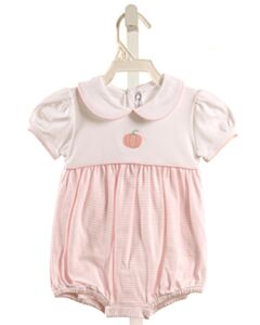 MILLY MARIE  PINK  STRIPED  KNIT BUBBLE WITH PICOT STITCHING