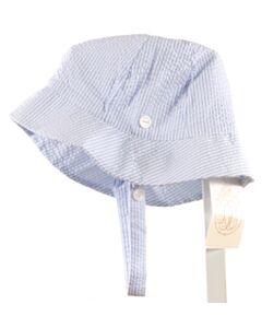 THE BEAUFORT BONNET COMPANY  BLUE SEERSUCKER STRIPED  HAT