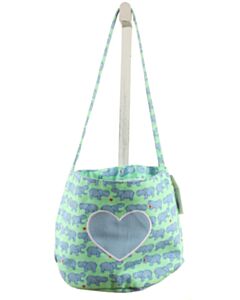 THE BEAUFORT BONNET COMPANY  GREEN   PRINTED DESIGN BAG