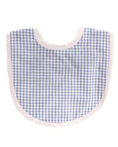 ROYALTY BLUE GINGHAM BIB
