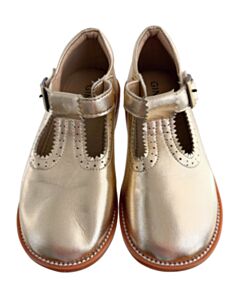 GINFIVE GOLD MARY JANES *THIS ITEM IS GENTLY USED WITH MINOR SIGNS OF WEAR (MINOR CREASING) *VGU SIZE TODDLER 10