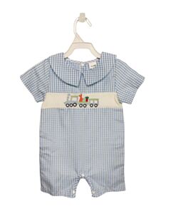 NO TAG  BLUE  GINGHAM  SHORTALL