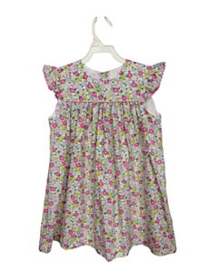 LITTLE ENGLISH  PINK  FLORAL  DRESS WITH RIC RAC
