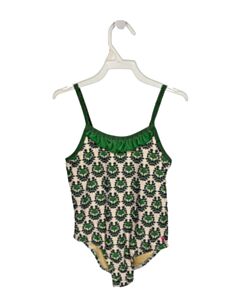 PINK CHICKEN GREEN FLORAL 1-PIECE SWIMSUIT