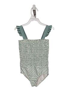 MINNOW GREEN PRINTED DESIGN 1-PIECE SWIMSUIT