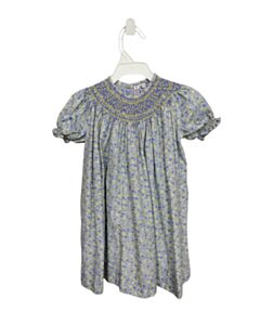 ORIENT EXPRESSED  BLUE  FLORAL SMOCKED DRESS