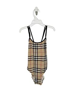 BURBERRY  BROWN  PLAID  1-PIECE SWIMSUIT