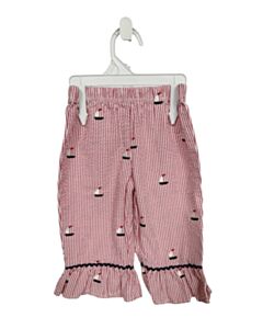 KELLY'S KIDS  RED SEERSUCKER STRIPED  PANTS